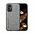 Soft Luxury Leather Snap On Case Cover DY1 for Xiaomi Redmi Note 12S Gray