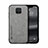 Soft Luxury Leather Snap On Case Cover DY1 for Xiaomi Redmi Note 9S Gray