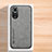 Soft Luxury Leather Snap On Case Cover DY2 for Huawei Honor 50 5G Gray