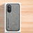 Soft Luxury Leather Snap On Case Cover DY2 for Huawei Honor 50 SE 5G Gray