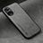 Soft Luxury Leather Snap On Case Cover DY2 for Oppo A18 Gray