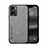 Soft Luxury Leather Snap On Case Cover DY2 for Oppo A57 4G Gray