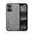 Soft Luxury Leather Snap On Case Cover DY2 for Oppo A96 5G Gray