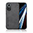 Soft Luxury Leather Snap On Case Cover DY3 for Huawei Honor 50 5G Black