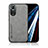 Soft Luxury Leather Snap On Case Cover DY3 for Huawei Honor 50 5G Gray