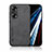 Soft Luxury Leather Snap On Case Cover DY3 for Huawei Honor 60 5G Black