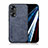 Soft Luxury Leather Snap On Case Cover DY3 for Huawei Honor 60 5G Blue