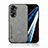 Soft Luxury Leather Snap On Case Cover DY3 for Huawei Honor 60 Pro 5G Gray