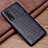 Soft Luxury Leather Snap On Case Cover for Oppo Find X2 Black