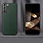 Soft Luxury Leather Snap On Case Cover for Samsung Galaxy S24 5G Green