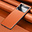 Soft Luxury Leather Snap On Case Cover for Vivo iQOO 9 5G Orange