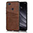 Soft Luxury Leather Snap On Case Cover for Xiaomi Mi 8 Lite Brown