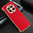 Soft Luxury Leather Snap On Case Cover GS3 for Huawei Mate 50 Pro Red