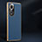 Soft Luxury Leather Snap On Case Cover JB2 for Huawei Honor 50 Pro 5G Blue