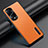 Soft Luxury Leather Snap On Case Cover JB3 for Huawei Honor 70 Pro 5G Orange