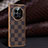 Soft Luxury Leather Snap On Case Cover JB4 for Huawei Mate 50E Brown