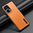 Soft Luxury Leather Snap On Case Cover JB4 for Oppo Find X5 Pro 5G Orange