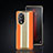 Soft Luxury Leather Snap On Case Cover JB6 for Huawei Honor 80 5G Orange