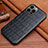 Soft Luxury Leather Snap On Case Cover L01 for Apple iPhone 16 Pro Black