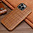 Soft Luxury Leather Snap On Case Cover L01 for Apple iPhone 16 Pro Brown