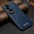 Soft Luxury Leather Snap On Case Cover LD1 for Huawei Honor 70 Pro 5G Blue