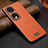 Soft Luxury Leather Snap On Case Cover LD1 for Huawei Honor 80 Pro Flat 5G Orange