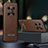 Soft Luxury Leather Snap On Case Cover LD1 for Huawei Mate 40 Brown