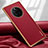 Soft Luxury Leather Snap On Case Cover LD1 for Huawei Mate 50 Red