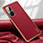 Soft Luxury Leather Snap On Case Cover LD1 for Huawei P50 Pro Red