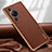 Soft Luxury Leather Snap On Case Cover LD1 for Huawei P60 Brown