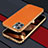 Soft Luxury Leather Snap On Case Cover LD3 for Apple iPhone 15 Pro Max Orange