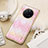 Soft Luxury Leather Snap On Case Cover LD4 for Huawei Mate 50 Pro Pink