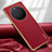 Soft Luxury Leather Snap On Case Cover LD4 for Huawei Mate 60 Pro+ Plus Red