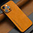 Soft Luxury Leather Snap On Case Cover LS1 for Apple iPhone 12 Pro Brown