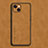 Soft Luxury Leather Snap On Case Cover LS1 for Apple iPhone 15 Brown