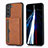 Soft Luxury Leather Snap On Case Cover M03T for Samsung Galaxy S21 5G