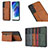 Soft Luxury Leather Snap On Case Cover M04T for Samsung Galaxy S21 FE 5G