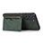 Soft Luxury Leather Snap On Case Cover M04T for Samsung Galaxy S21 FE 5G Green