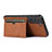 Soft Luxury Leather Snap On Case Cover M04T for Samsung Galaxy S23 5G Brown