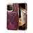 Soft Luxury Leather Snap On Case Cover MT2 for Apple iPhone 15 Pro Max Purple