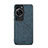 Soft Luxury Leather Snap On Case Cover MT3 for Huawei P60 Pro Blue