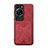 Soft Luxury Leather Snap On Case Cover MT4 for Huawei P60 Pro Red