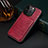 Soft Luxury Leather Snap On Case Cover MT5 for Apple iPhone 16 Pro Max Red