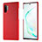 Soft Luxury Leather Snap On Case Cover P01 for Samsung Galaxy Note 10 Plus Red