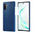 Soft Luxury Leather Snap On Case Cover P02 for Samsung Galaxy Note 10 Plus Blue