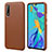 Soft Luxury Leather Snap On Case Cover P03 for Huawei P30 Brown