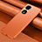 Soft Luxury Leather Snap On Case Cover QK1 for Huawei Honor 80 Pro Flat 5G Orange