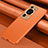 Soft Luxury Leather Snap On Case Cover QK1 for Huawei P60 Orange