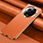 Soft Luxury Leather Snap On Case Cover QK2 for Huawei Mate 50 Orange