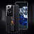 Soft Luxury Leather Snap On Case Cover QK4 for Huawei P60 Pro Black